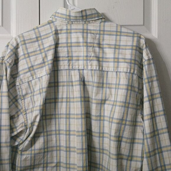 Wrangler Cowboy Cut Collection George Strait Button Shirt blue white  yellow  L - Picture 7 of 10